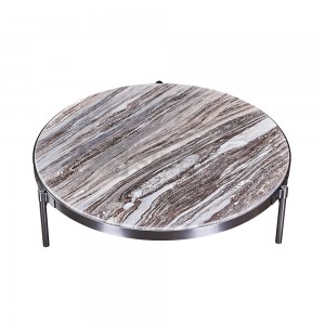 Italian Stone Restaurant Metal Coffee Table