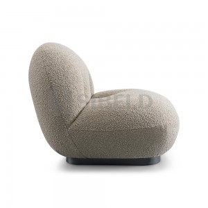 N11-YF-FM003 Modern comfortable hotel furniture living room white fabric velvet chair