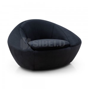 FM6807 أثاث الفندق Black Flannelette Leisure Chair