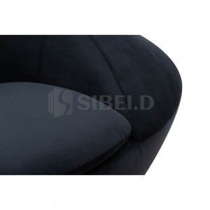 Mobilier d'hôtel FM6807 Chaise de loisirs en flanelle noire