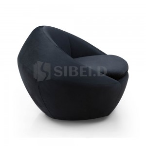 FM6807 أثاث الفندق Black Flannelette Leisure Chair