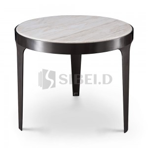 Hotel apartment living room Small Round Corner mable coffee table in Low height