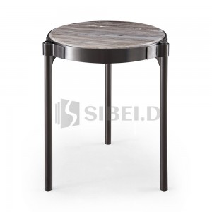 N9-GD-E325A Hotel Stainless Steel natural marble top Coffee Table