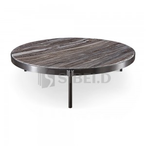 N9-GD-E325A Hotel Stainless Steel natural marble top Coffee Table