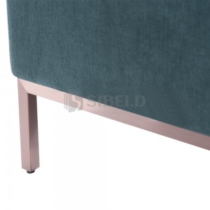 7.311Asiento tapizado en tela de diseño especial para muebles de hotel con patas de metal