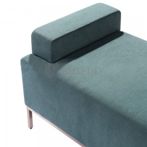 7.311Asiento tapizado en tela de diseño especial para muebles de hotel con patas de metal