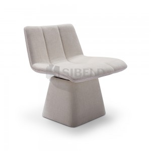 6.335 Fabric upholstered seat and back with swiveling base guest chair