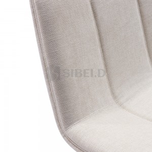 6.335 Fabric upholstered seat and back with swiveling base guest chair