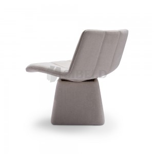 6.335 Fabric upholstered seat and back with swiveling base guest chair