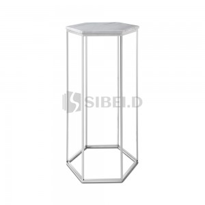 LF-1612 Marble top with Polished stainless steel support STAND