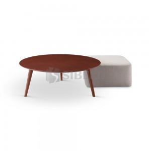 LF-1607 Coffee table with upholstered pouf