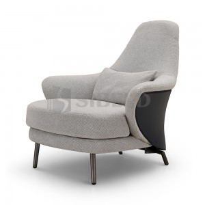N9-GD-L301现代单座酒店客房休闲椅布艺金属腿沙发椅