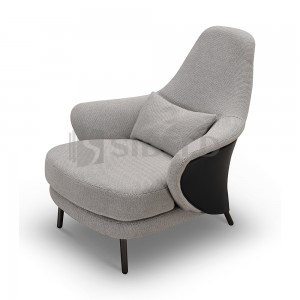 N9-GD-L301 modern single seater hotel room leisure chair fabric metal legs sofa chair